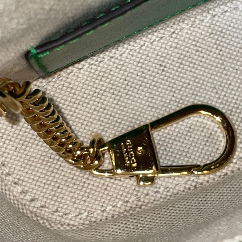 Gucci GG Embossed Matelasse Quilted Leather Vanity Mini Bag in Green 723770 - Picture 15 of 17